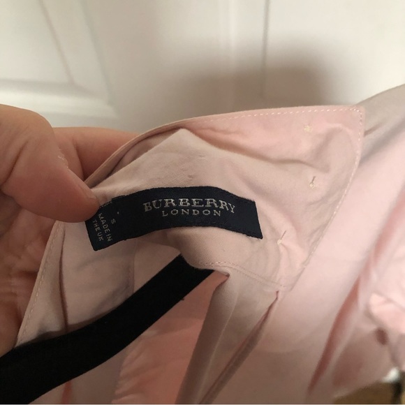 Burberry London Baby Pink Cotton Blend Long Sleeve Blouse - Picture 5 of 5